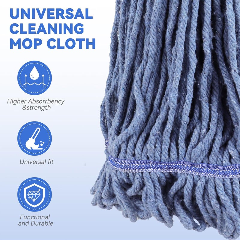 BeiLan Commercial Heavy Duty Mop Heads Replacement: 6 Packs Industrial Wet Mop Head for Floor Cleaning - Commercial Products Looped End String Head Refills - Image 3